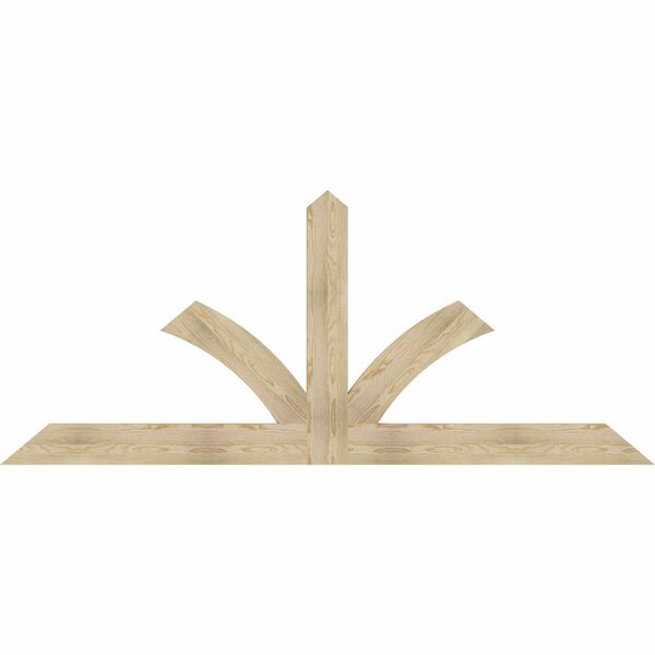 Ekena Millwork Richland Rough Sawn Timber Gable Bracket, Douglas Fir, 96"W x 40"H x 2"D x 6"F, 10/12 Pitch GBW096X40X0206RIC00RDF - main